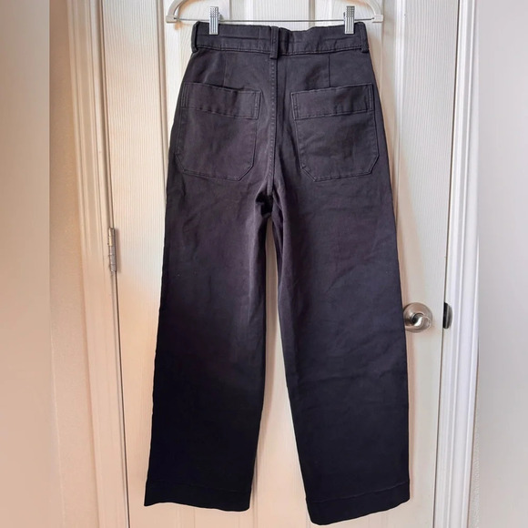 NWT Everlane Bottom Organic Cotton Crop Wide-leg Black size 2 - Picture 6 of 16